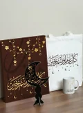 لوحة بني داكن/ذهبي/أسود